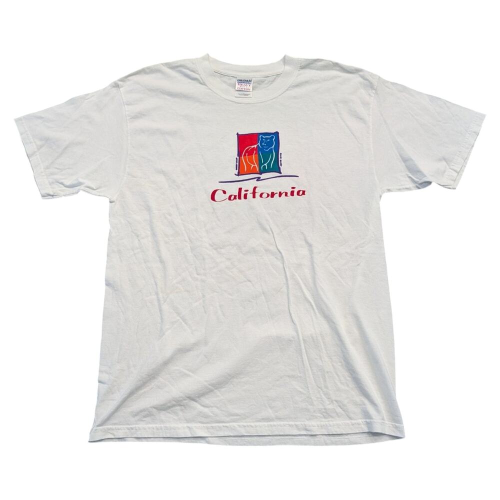 Y2K California with Bear Graphic Short-sleeve T-shirt